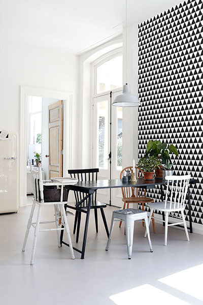 product image for Verdon Black Geometric Wallpaper from Design Department by Brewster 87