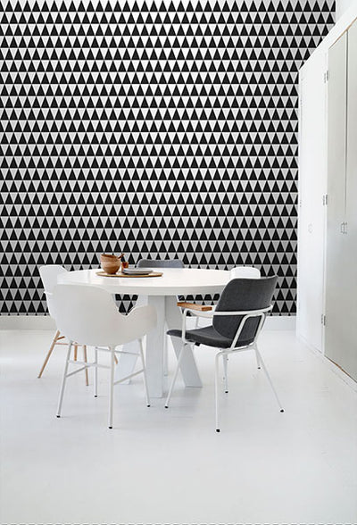 product image for Verdon Black Geometric Wallpaper from Design Department by Brewster 35