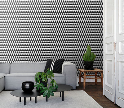 product image for Verdon Black Geometric Wallpaper from Design Department by Brewster 33