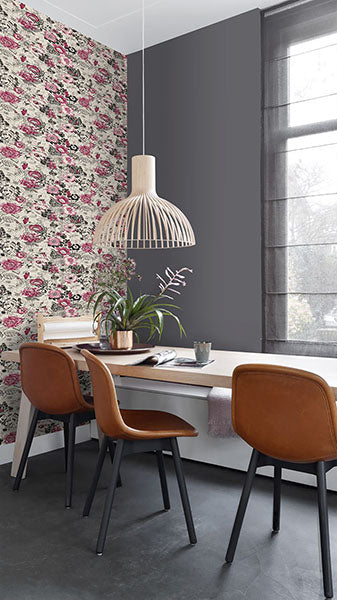 product image for Penny Pink Floral Wallpaper from Design Department by Brewster 69