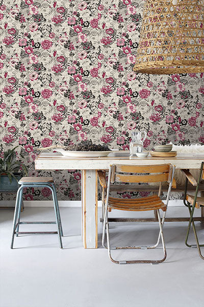 product image for Penny Pink Floral Wallpaper from Design Department by Brewster 19