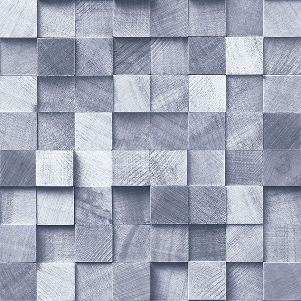 media image for Tevye Blue Wood Geometric Wallpaper from Design Department by Brewster 272