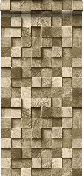 product image for Tevye Gold Wood Geometric Wallpaper from Design Department by Brewster 64