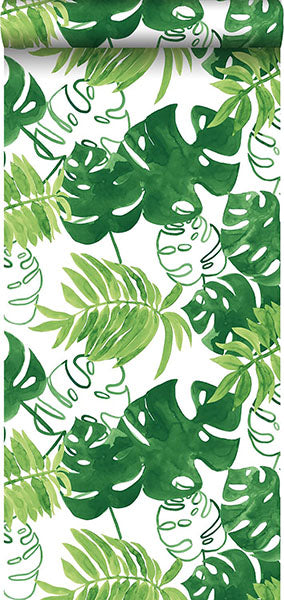 product image for Patti Green Leaves Wallpaper from Design Department by Brewster 30