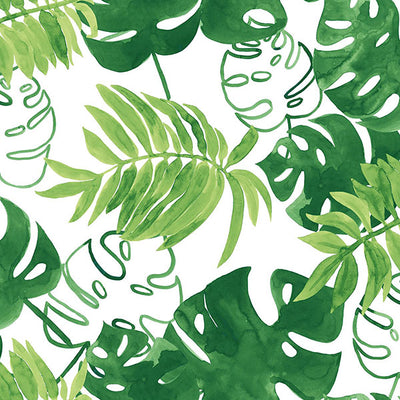 product image of Patti Green Leaves Wallpaper from Design Department by Brewster 599