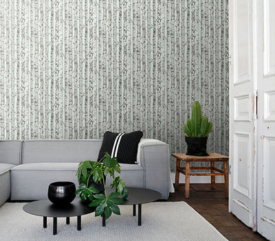 product image for Merman Mint Birch Tree Wallpaper from Design Department by Brewster 50