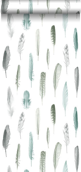 product image for Nala Multicolor Feathers Wallpaper from Design Department by Brewster 4