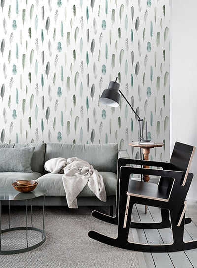 product image for Nala Multicolor Feathers Wallpaper from Design Department by Brewster 84