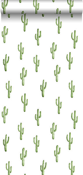 media image for Peron Green Cactus Wallpaper from Design Department by Brewster 286