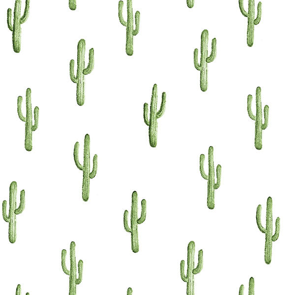 media image for Peron Green Cactus Wallpaper from Design Department by Brewster 291