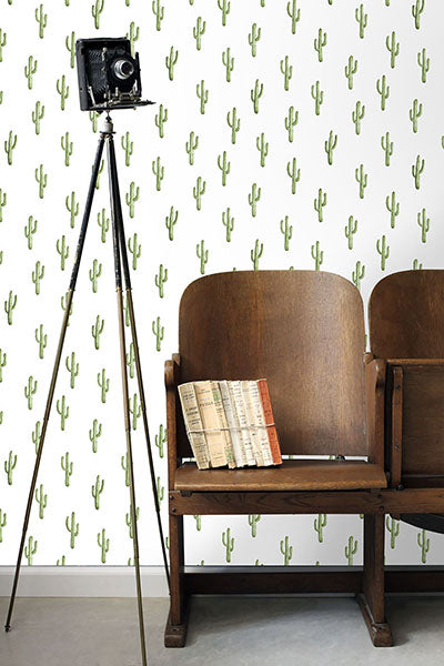 product image for Peron Green Cactus Wallpaper from Design Department by Brewster 10