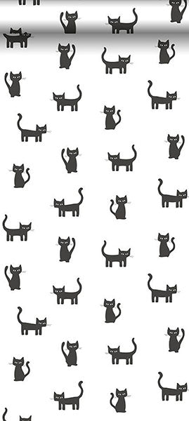 product image for Salem Black Kittens Wallpaper from Design Department by Brewster 4