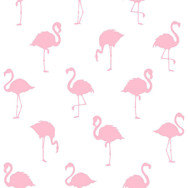 media image for Lovett Pink Flamingo Wallpaper from Design Department by Brewster 224