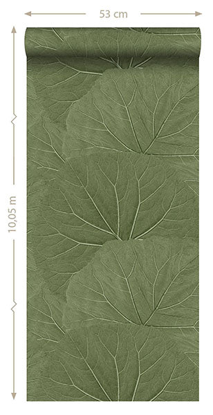 product image for Xylem Olive Large Leaves Wallpaper from Design Department by Brewster 41