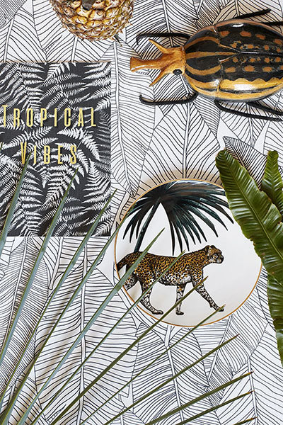 product image for Thuy Grey Banana Leaves Wallpaper from Design Department by Brewster 96