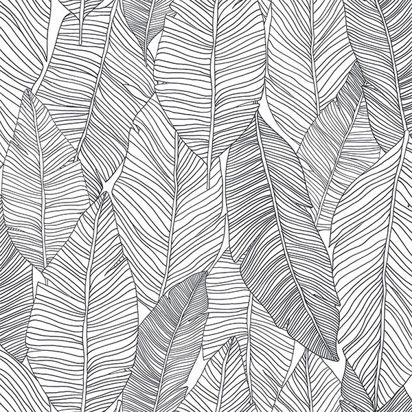 media image for Thuy Grey Banana Leaves Wallpaper from Design Department by Brewster 235