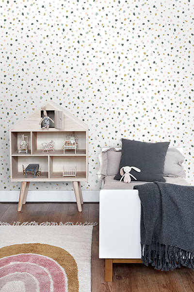 product image for Confetti Pastel Terrazzo Wallpaper from Design Department by Brewster 11