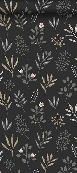 product image for Cynara Charcoal Scandinavian Floral Wallpaper from Design Department by Brewster 60