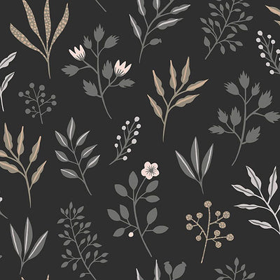 product image for Cynara Charcoal Scandinavian Floral Wallpaper from Design Department by Brewster 3