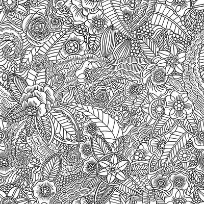 product image of Dharma Black Inked Flowers Wallpaper from Design Department by Brewster 59