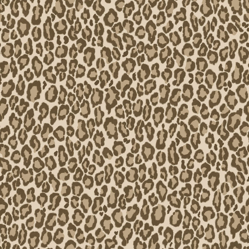 media image for Cicely Brown Leopard Skin Wallpaper from Design Department by Brewster 228