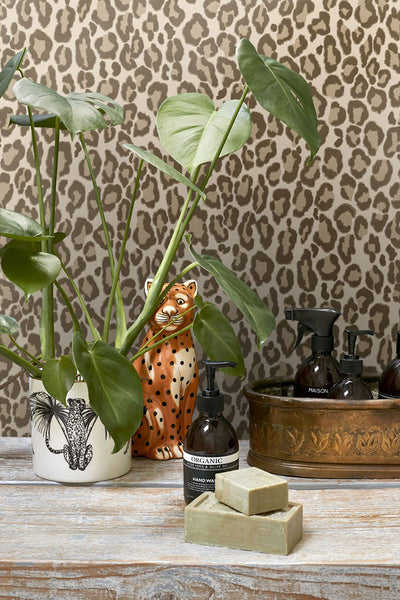 product image for Cicely Brown Leopard Skin Wallpaper from Design Department by Brewster 23