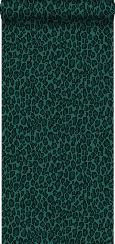 product image for Cicely Green Leopard Skin Wallpaper from Design Department by Brewster 58