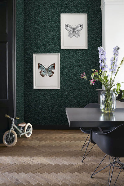 product image for Cicely Green Leopard Skin Wallpaper from Design Department by Brewster 30