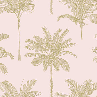 product image for Taj Blush Palm Trees Wallpaper from Design Department by Brewster 30