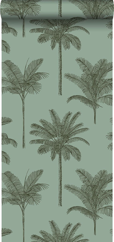 product image for Taj Sage Palm Trees Wallpaper from Design Department by Brewster 66