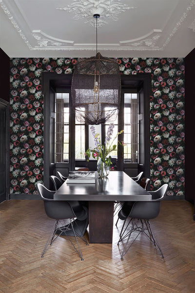 product image for Contessa Ruby Flowers Wallpaper from Design Department by Brewster 77