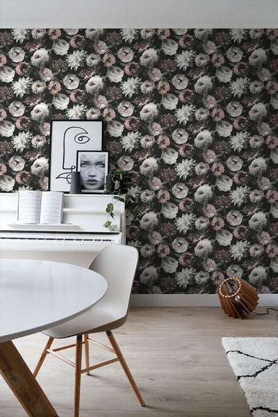 product image for Contessa Blush Flowers Wallpaper from Design Department by Brewster 21