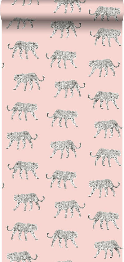 product image for Prowl Pink Jaguars Wallpaper from Design Department by Brewster 31