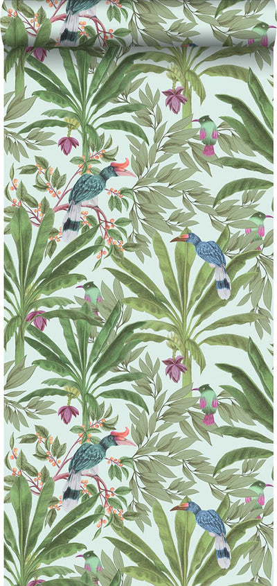 product image for Carola Green Jungle Tropics Wallpaper from Design Department by Brewster 38