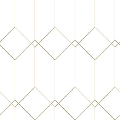 product image for Trilliant White Art Deco Motif Wallpaper from Design Department by Brewster 47