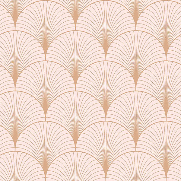 media image for Lempicka Pink Art Deco Motif Wallpaper from Design Department by Brewster 290