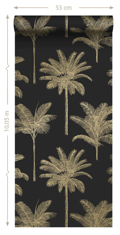 product image for Taj Black Palm Trees Wallpaper from Design Department by Brewster 15