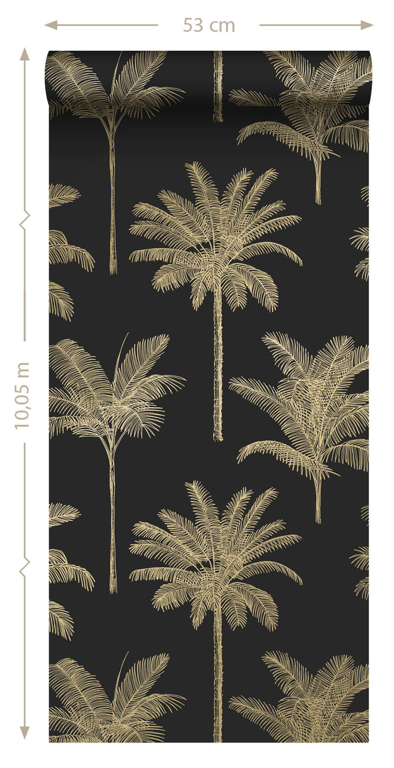 media image for Taj Black Palm Trees Wallpaper from Design Department by Brewster 20