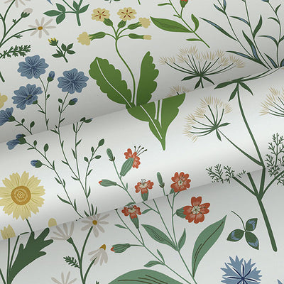 product image for Fiore Green Wildflowers Wallpaper from Design Department by Brewster4 5