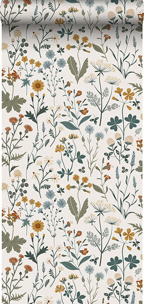 product image for Fiore Blue Wildflowers Wallpaper from Design Department by Brewster 48