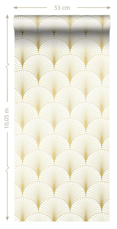 product image for Lempicka White Art Deco Motif Wallpaper from Design Department by Brewster 6