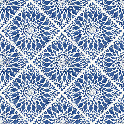 product image for Maureen Blue Medallion Wallpaper from Design Department by Brewster 42