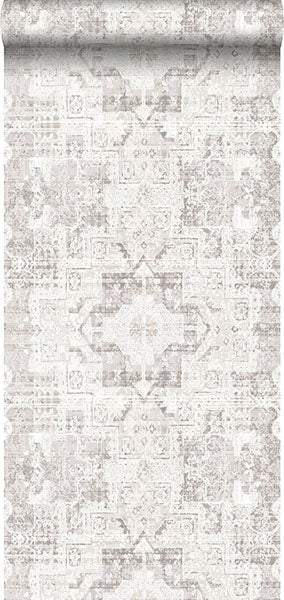 media image for Desmond Beige Distressed Medallion Wallpaper from Design Department by Brewster 257