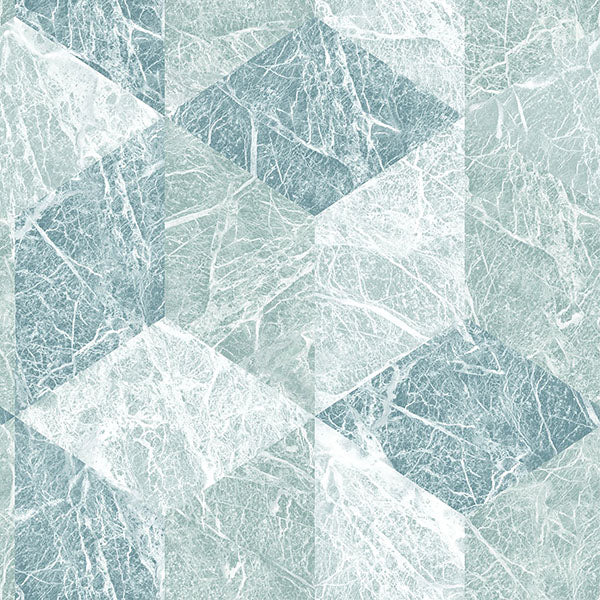 media image for Rizzo Light Blue Geometric Stone Wallpaper from Design Department by Brewster 227