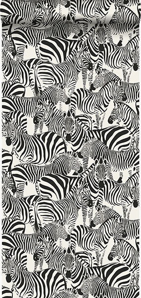 product image for Jemima Black Zebra Wallpaper from Design Department by Brewster 7