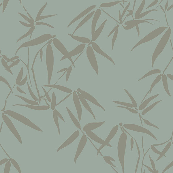 media image for Guadua Green Bamboo Leaves Wallpaper from Design Department by Brewster 270