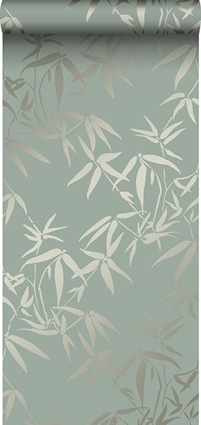 product image for Guadua Green Bamboo Leaves Wallpaper from Design Department by Brewster 84