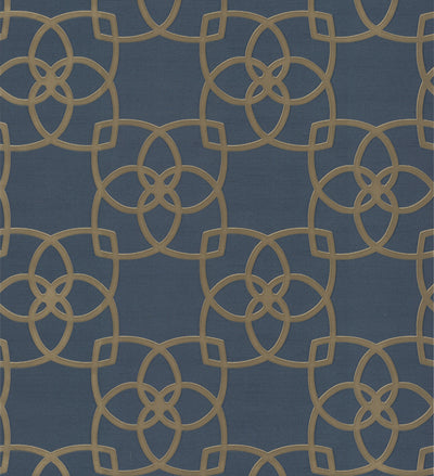 product image for Serendipity Wallpaper in Navy from the Dazzling Dimensions Vol. 2 Collection by Antonina Vella 64