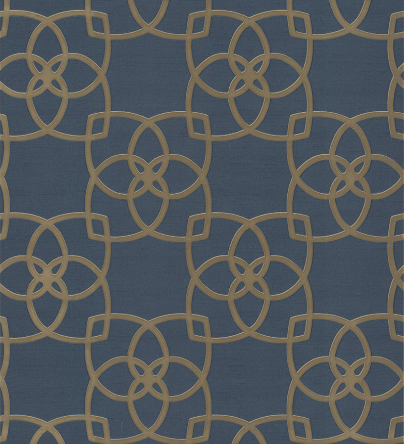 media image for Serendipity Wallpaper in Navy from the Dazzling Dimensions Vol. 2 Collection by Antonina Vella 245