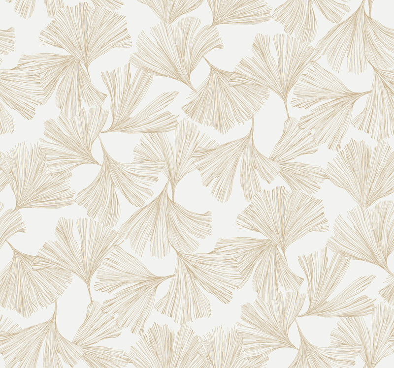 media image for ginkgo toss wallpaper in gold from the dazzling dimensions vol 2 collection by antonina vella 1 269